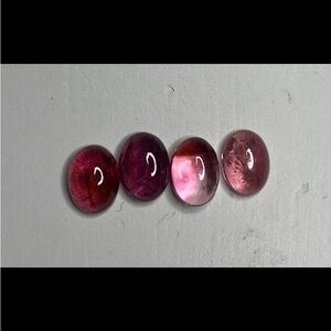 5 carats of tourmaline pink and purple cabochon loose gemstones